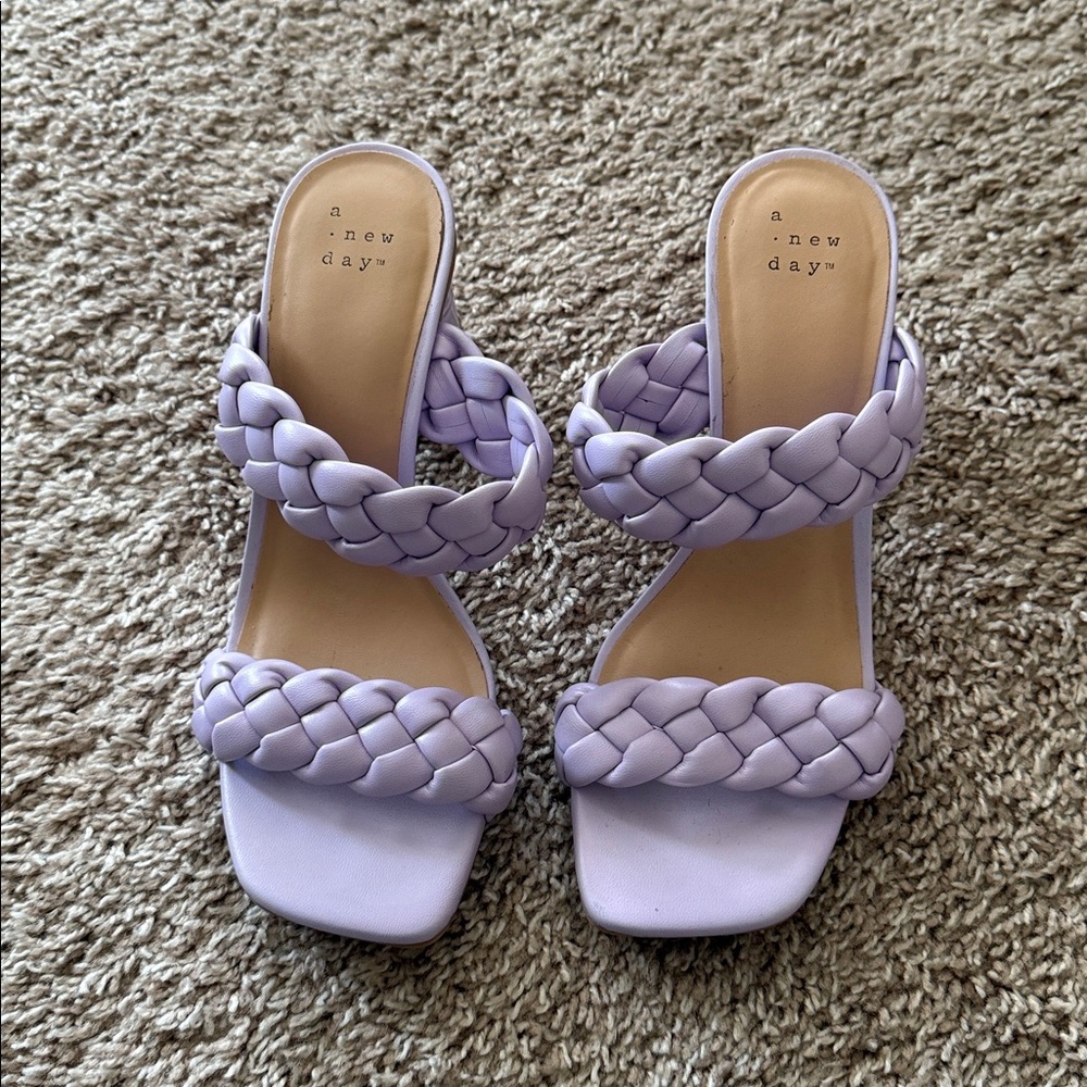 A New Day Light Purple Braided Sandals